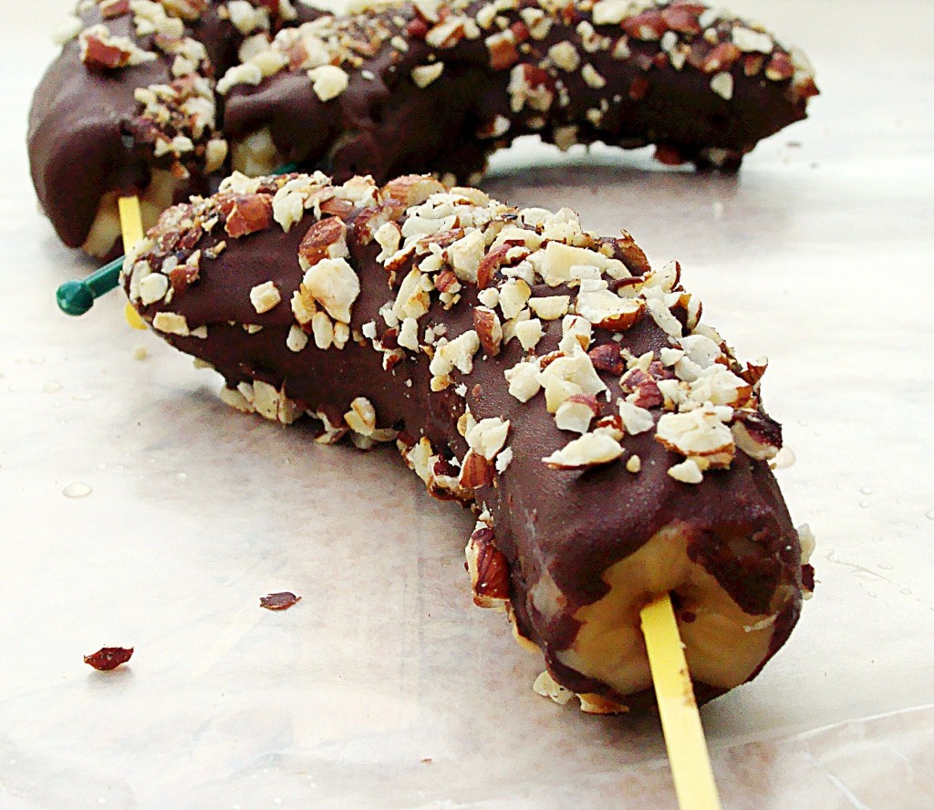 Chocolate Covered Frozen Bananas