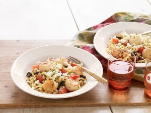 mediterranean herbed scallops athenos feta cheese