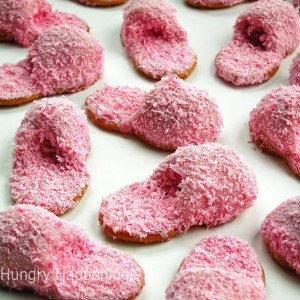 Mother's Day recipes pink fuzzy slipper cookies