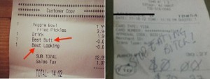 Best and worst receipts