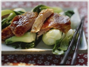 honey-peppercorn-duck-with-steamed-baby-pak-choi
