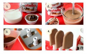 Nutella Popsicles in four steps