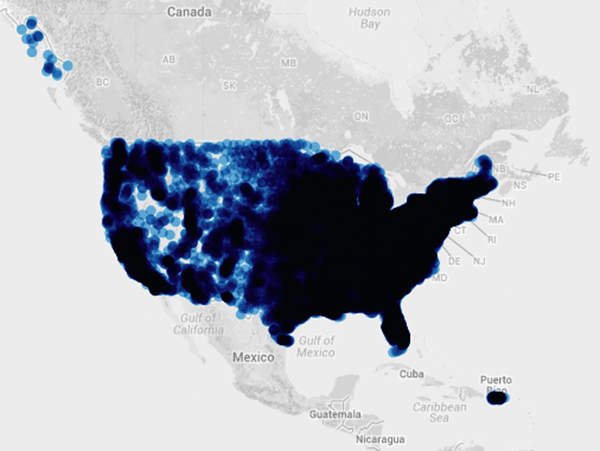 library map plot